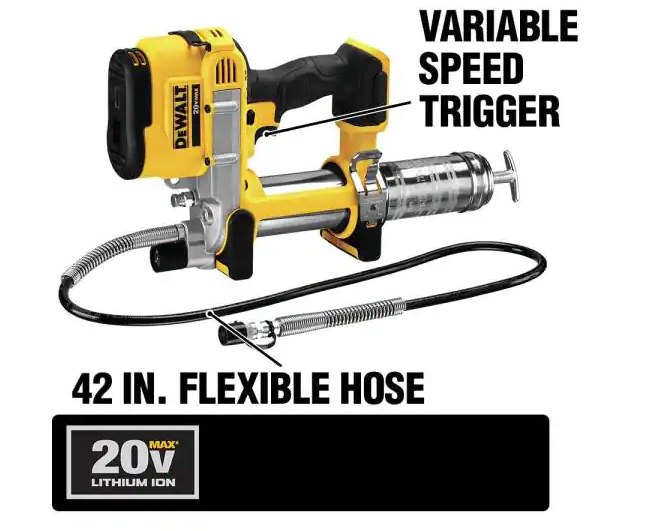 DEWALT 20-Volt MAX Cordless 10,000 PSI Variable Speed Grease Gun (Tool-Only)
