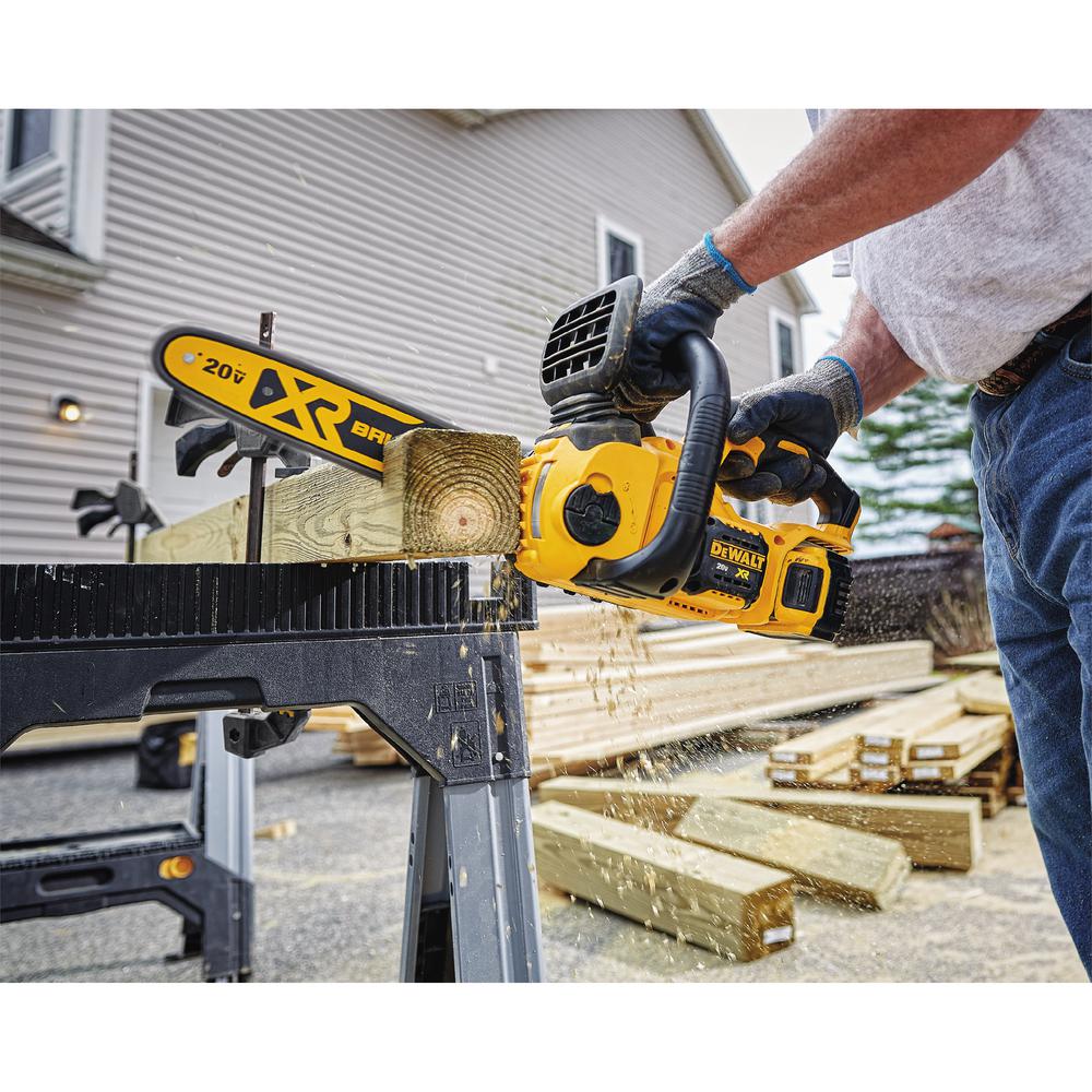 DEWALT 12" 20-Volt MAX Lithium-Ion Cordless Brushless Chainsaw w/ (1) 5.0Ah Battery and Charger