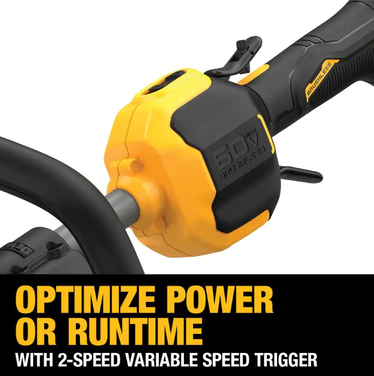 DEWALT 17" 60V MAX Brushless Cordless Battery Powered Attachment Capable String Trimmer Kit, (1) FLEXVOLT 3Ah Battery and Charger