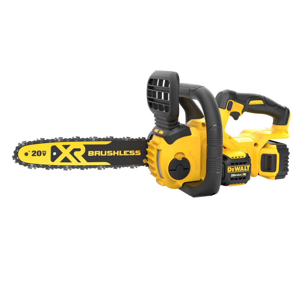 DEWALT 12" 20-Volt MAX Lithium-Ion Cordless Brushless Chainsaw w/ (1) 5.0Ah Battery and Charger